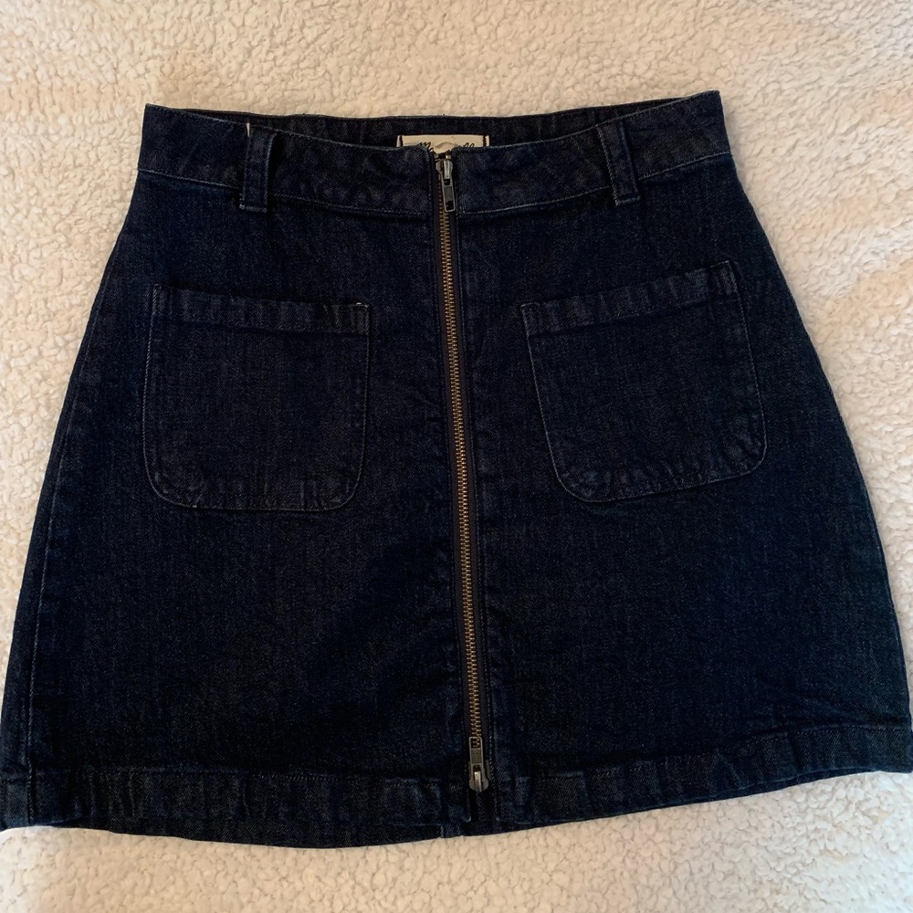 Madewell Utility Zip Denim Skirt